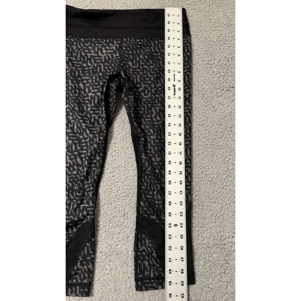 Lululemon Run Inspire Crop II Leggings Gray Black size 6 - Picture 3 of 7
